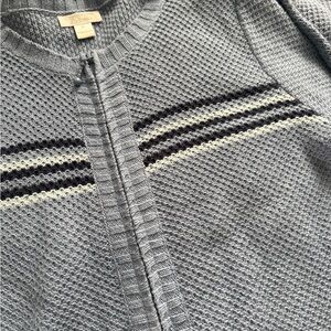 Christopher & Banks Heather BLUE Zip Cardigan